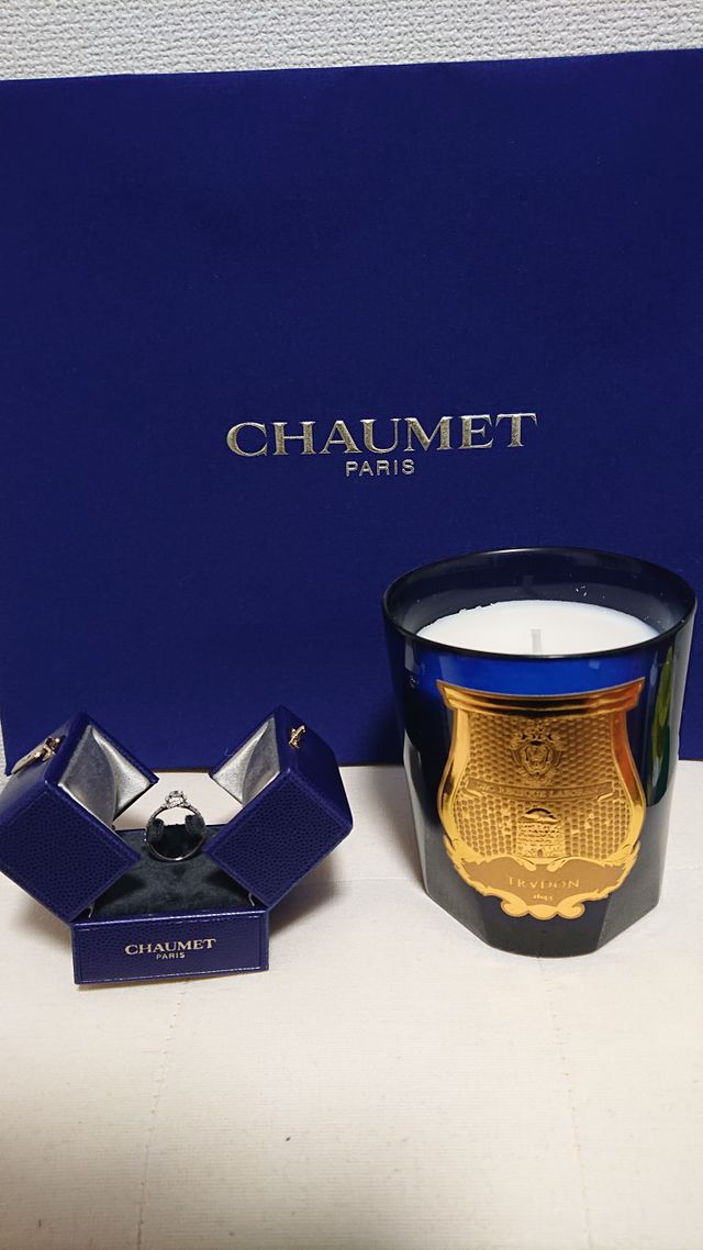 ブルー両開きBOX
ブライダルフェアでキャンドルも頂けました