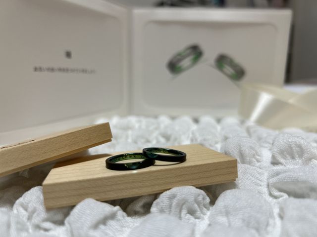 真っ黒なリングに憧れて黒いリングにしました！