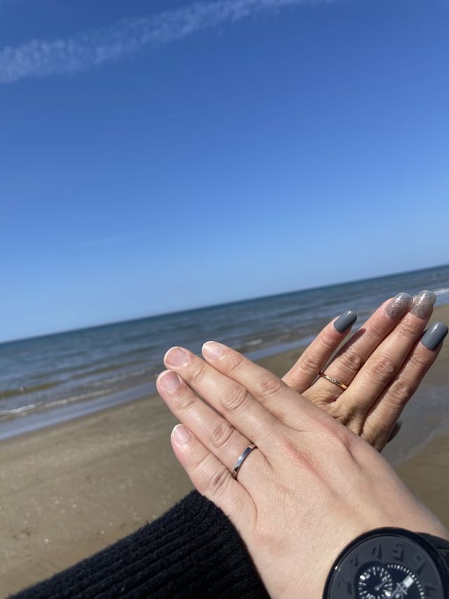 旅行先の海で写真を撮りました。