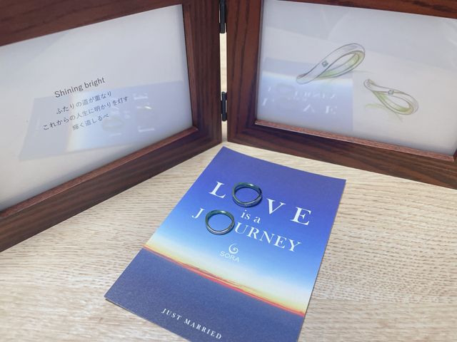 デッサンしてもらったものは結婚式にも飾れそうです。