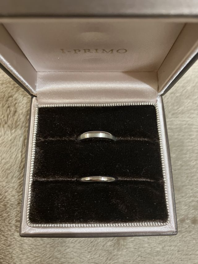 ペアデザインの結婚指輪を購入しました。