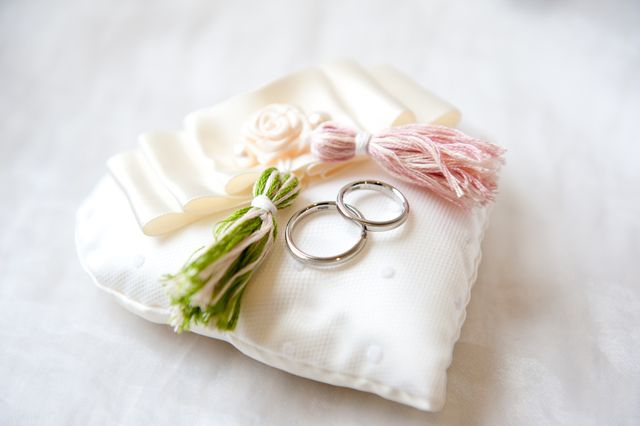 リングピローと共に。