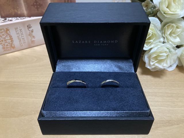 別々のデザインを選びましたが、偶然ペアのような統一感でました