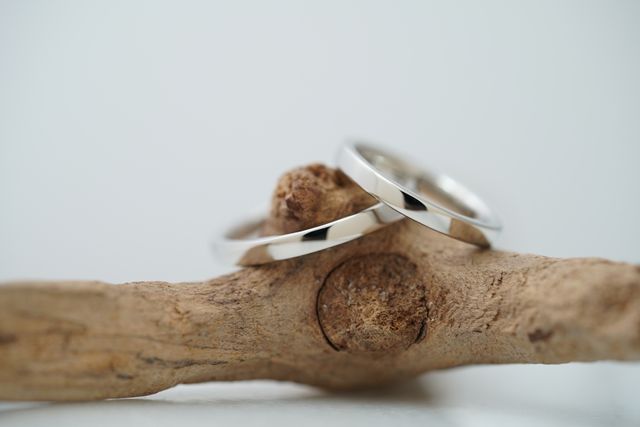 指輪仕上がりの写真。