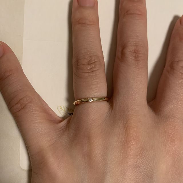 結婚指輪です。着画です。