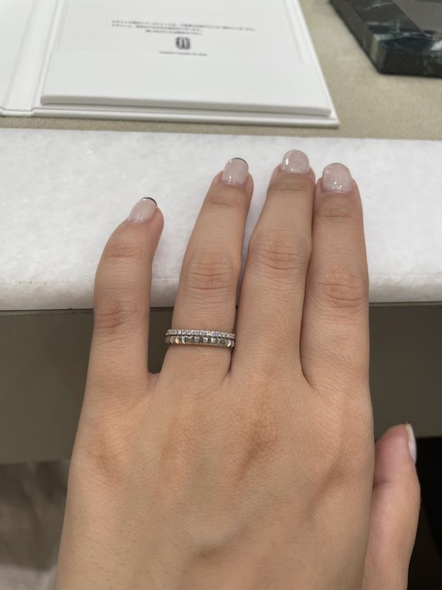 重ね付けが素敵なリング