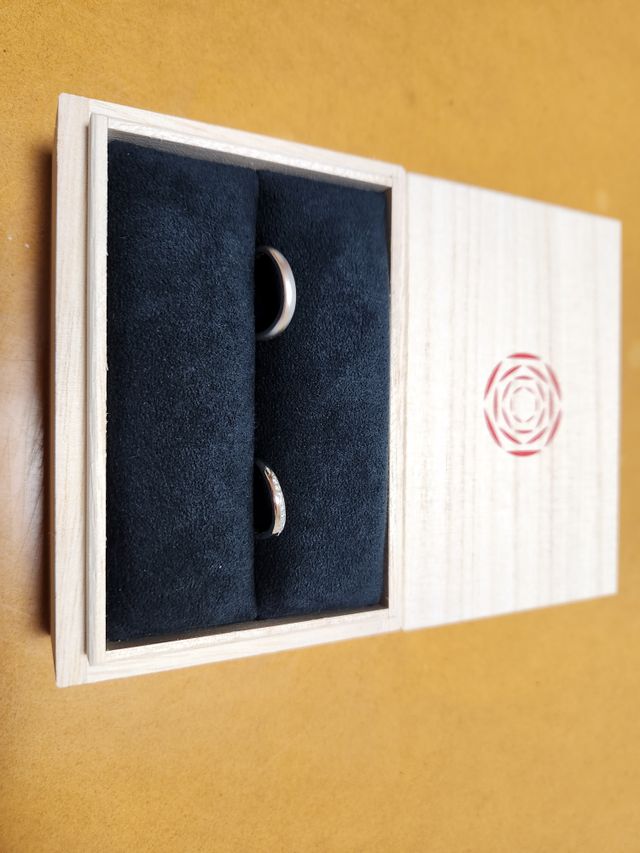 結婚式で着用予定のため指輪のみです