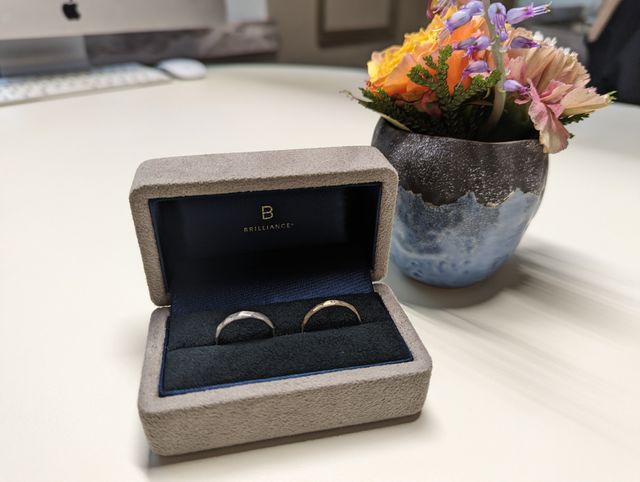 オーバル ヴィンテージのプラチナ、ピンクゴールドゴールド