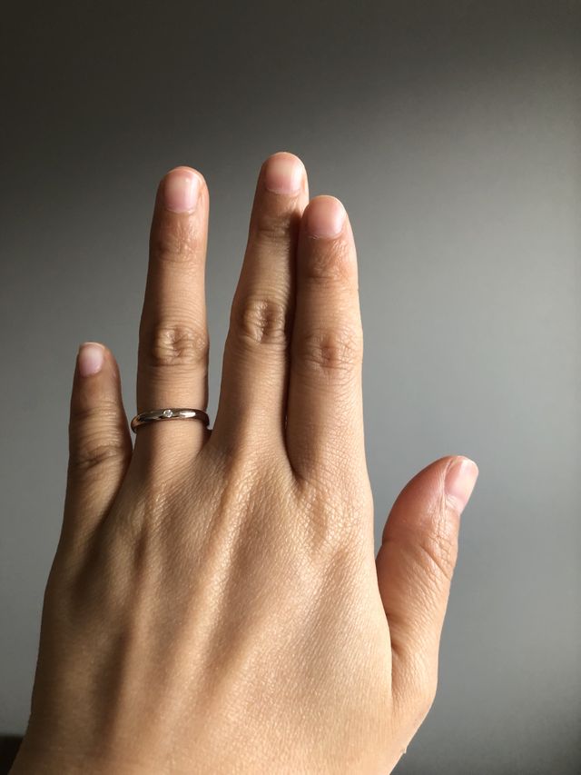 色:ロゼチナ　形:ラウンド（太さ:中（ツヤ加工）