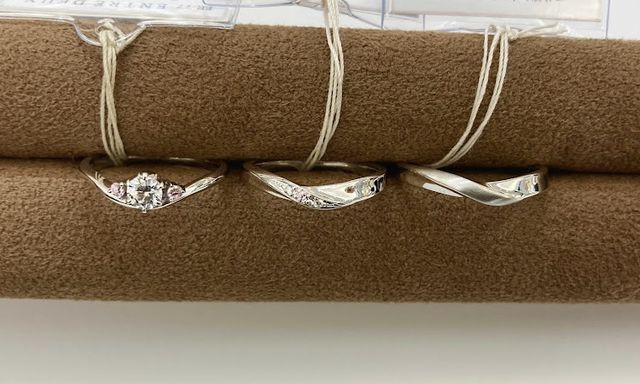 希少価値の高いピンクダイヤアレンジしました♪♪大満足です！