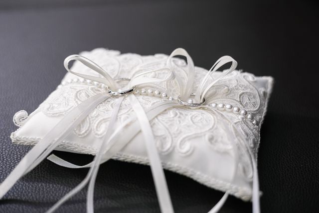 結婚式で使用したリングピロー