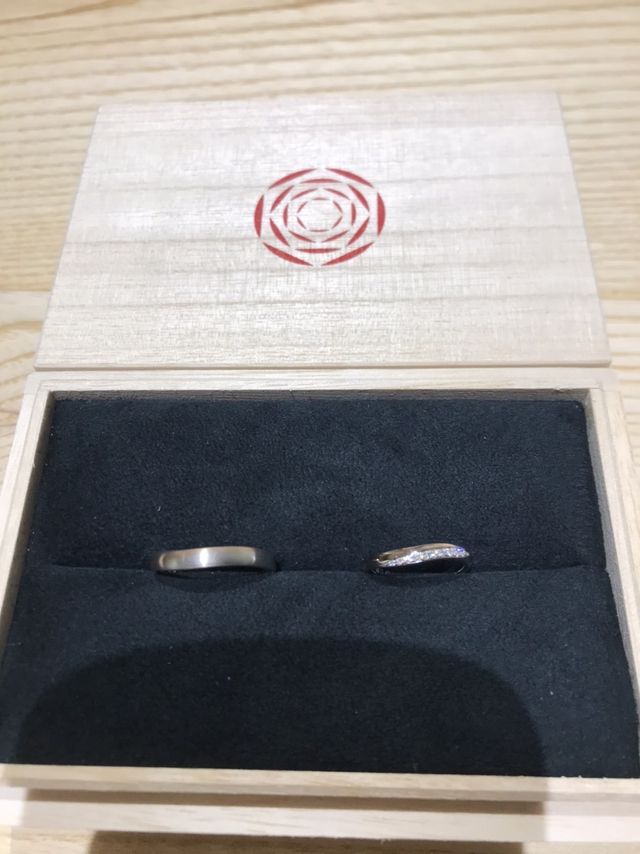 購入時のリングと箱