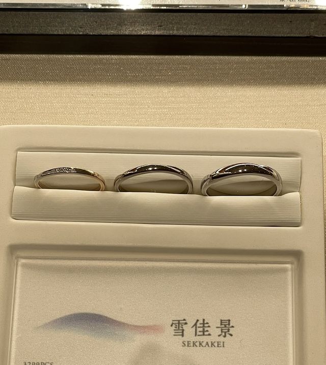 メンズはリングの太さを選べます。