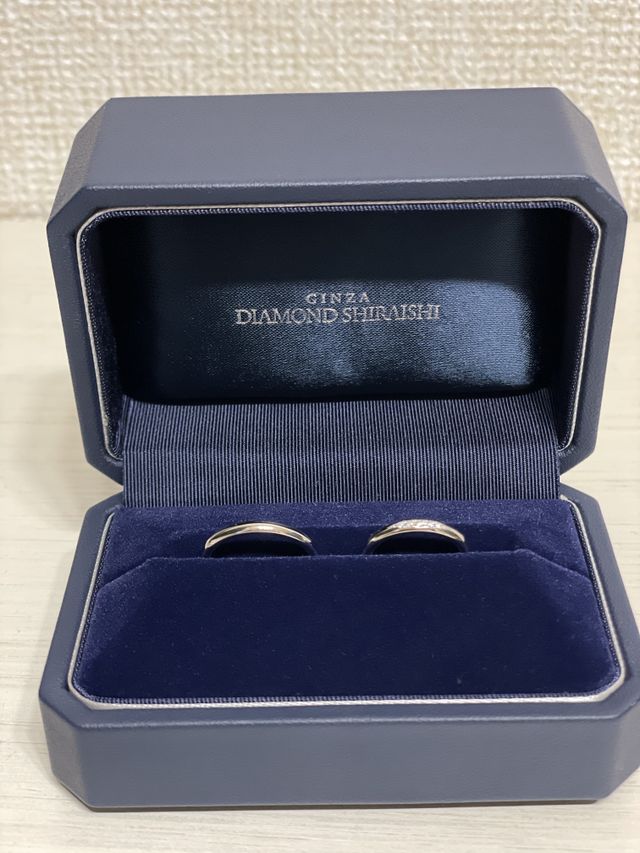 結婚指輪を購入しました。シンプルでかわいい。