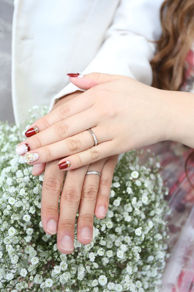 結婚式で指輪交換した後