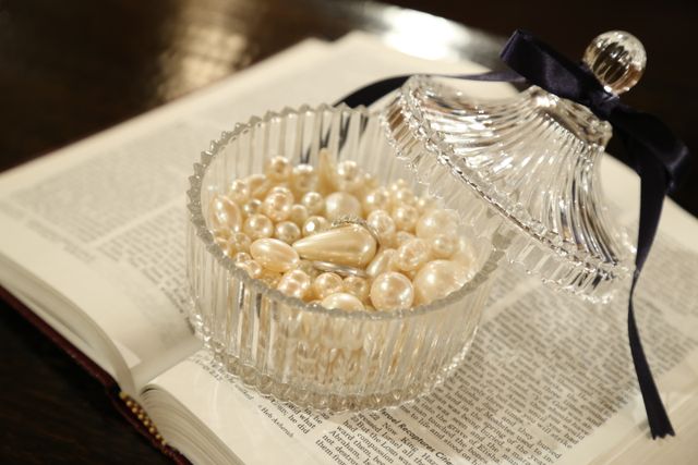 自作リングピローに入った指輪