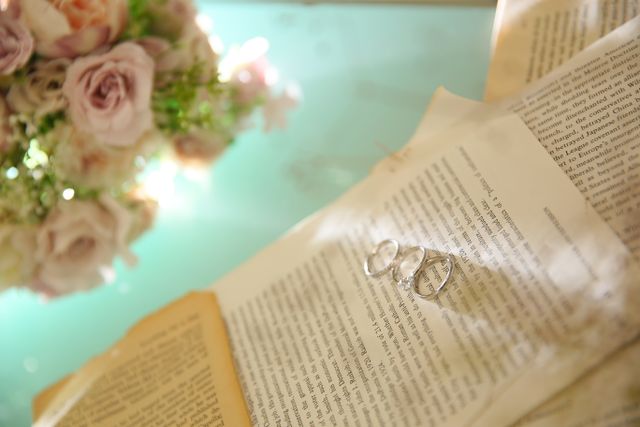 前撮りの際、指輪のみの写真を撮ってもらいました。