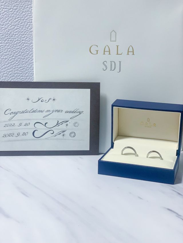 刻印のデザインのカードを付けてくださいました。