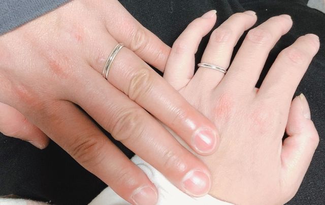 このリングを選んで良かったと二人で実感しました。