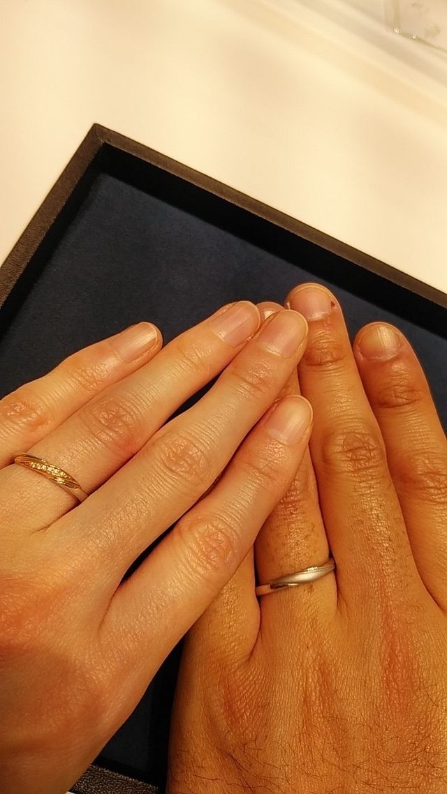 店舗での試着写真です。