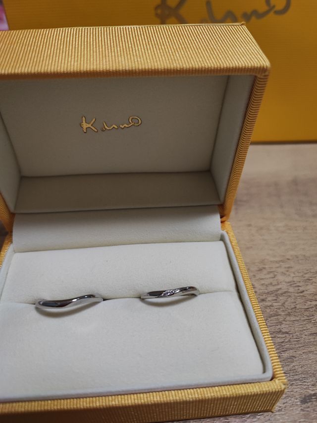 男性用もウェーブでお揃いにしてもらいました。