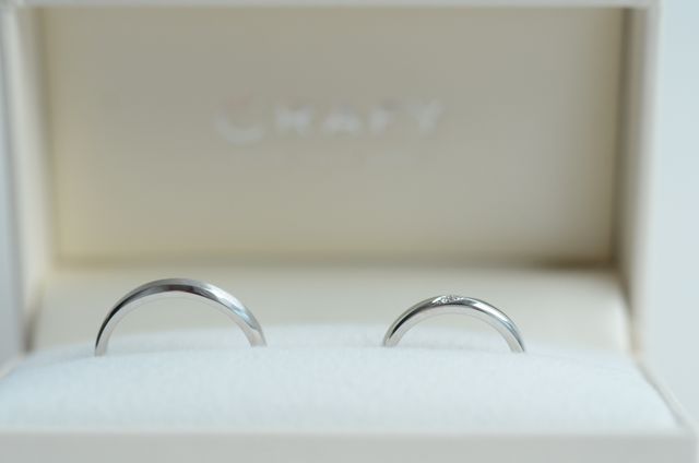 2種類の金属で作りました。写真はプラチナです。