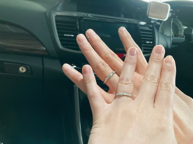 外したくなくて、受け取り時にそのままつけて帰りました