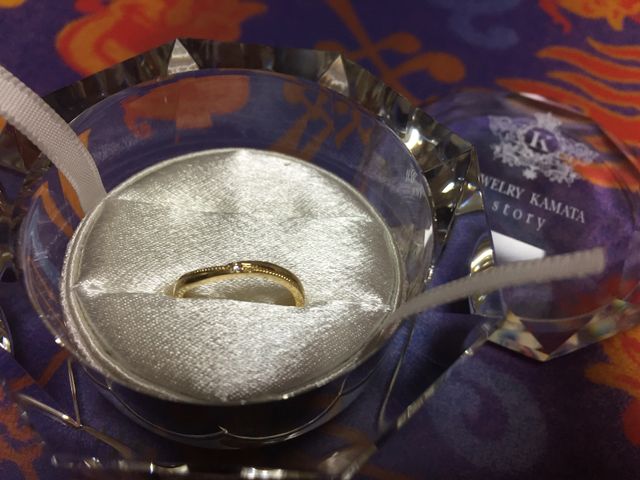 ゴールド細めの指輪