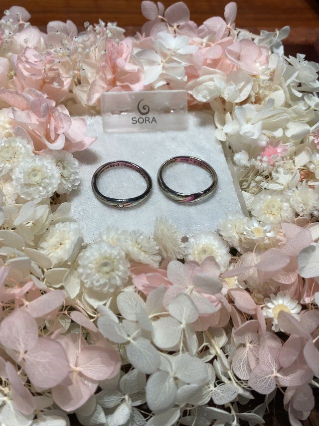 指輪が完成した時の写真です。