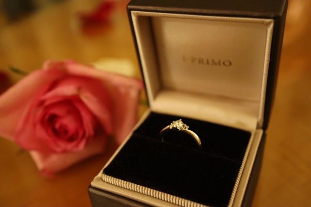 指輪のみの写真を載せました。