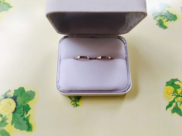 シルバーにピンクゴールドがきらりと光る指輪です！