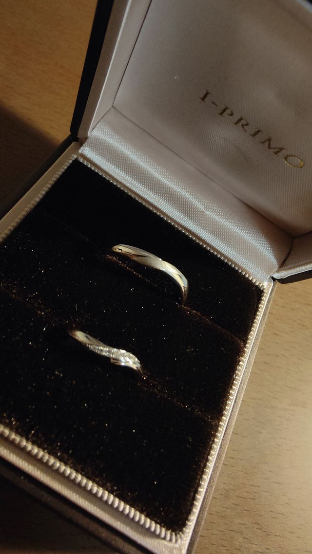 購入した結婚指輪の写真
