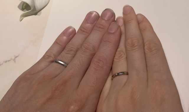 購入した結婚指輪着用