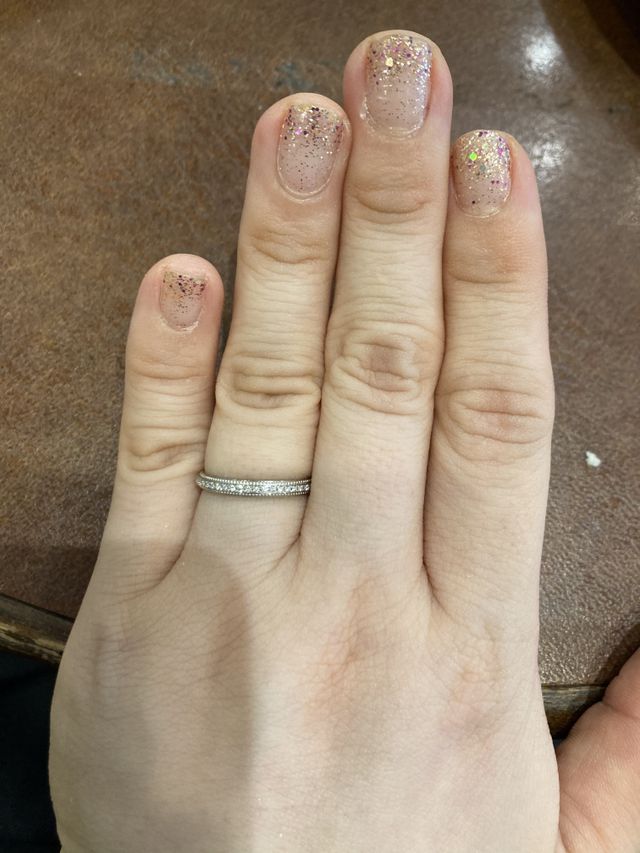 アフタヌーンティー後にパカっとしてもらってその場で着用