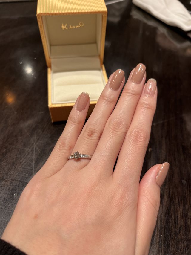 結婚指輪と重ね付け前提で作成