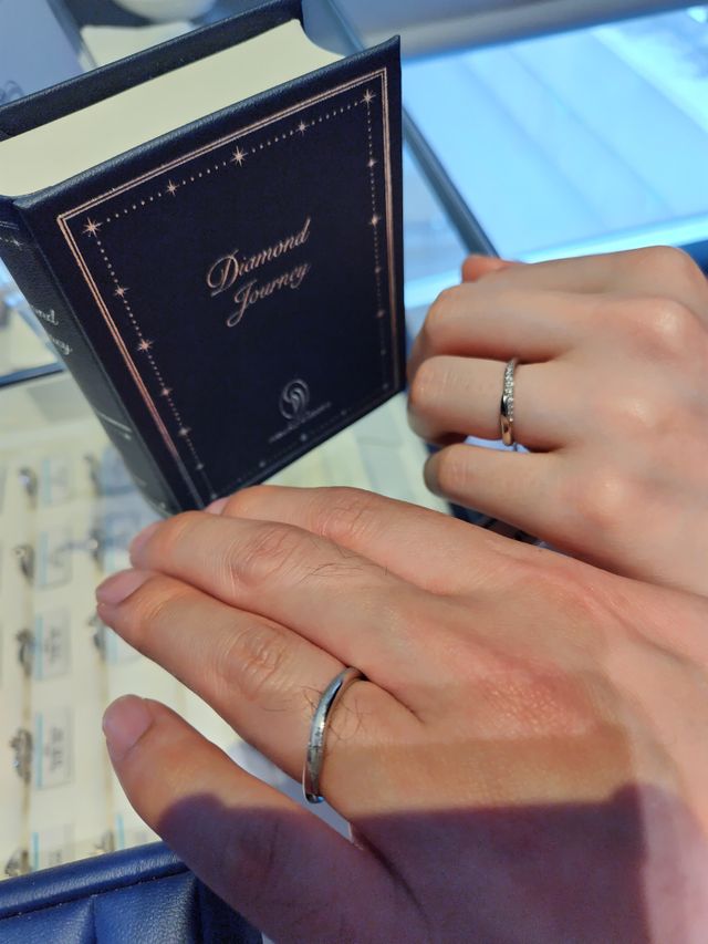 結婚指輪の着用画像です。