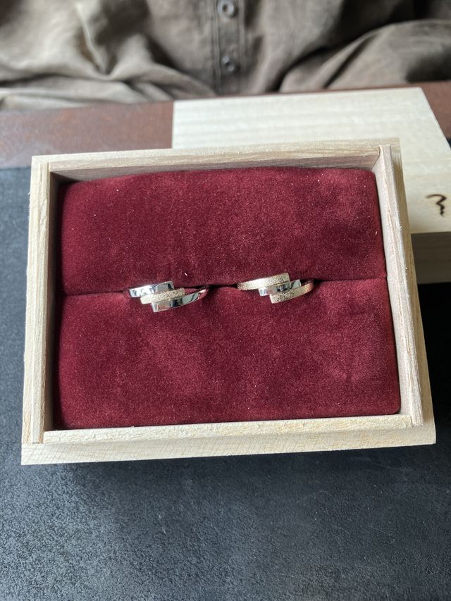 完成した指輪。