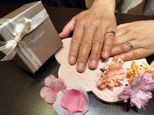 お店の方に撮影頂きました。
男手用は子指しか入らなかった。