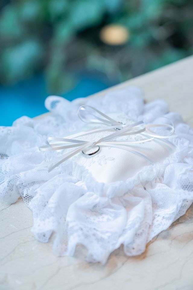 結婚式で使ったリングピローです