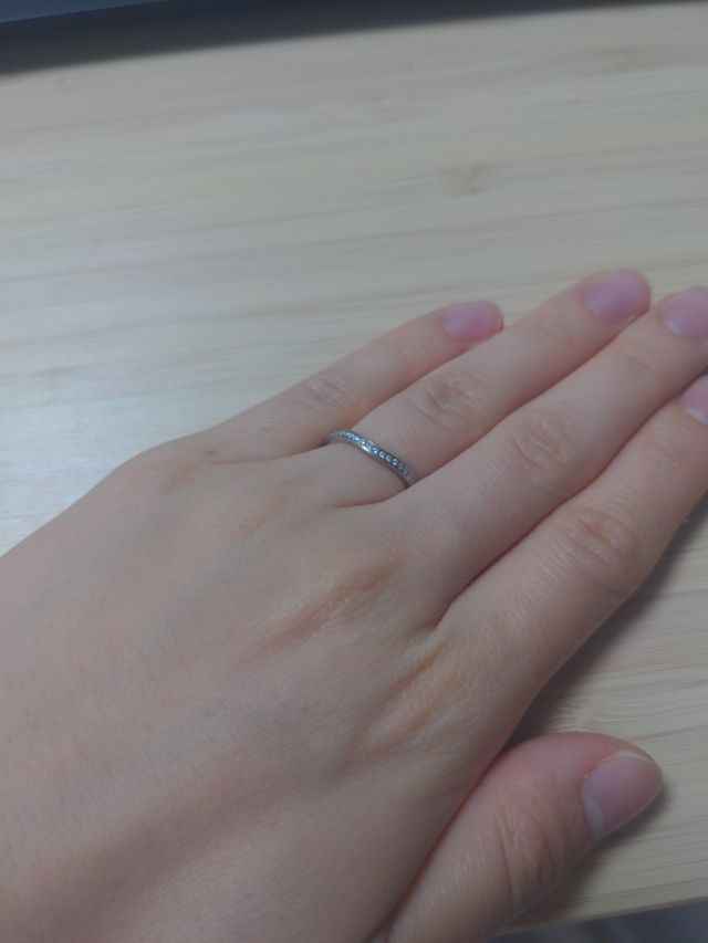 着用時の写真です。自宅にて撮影