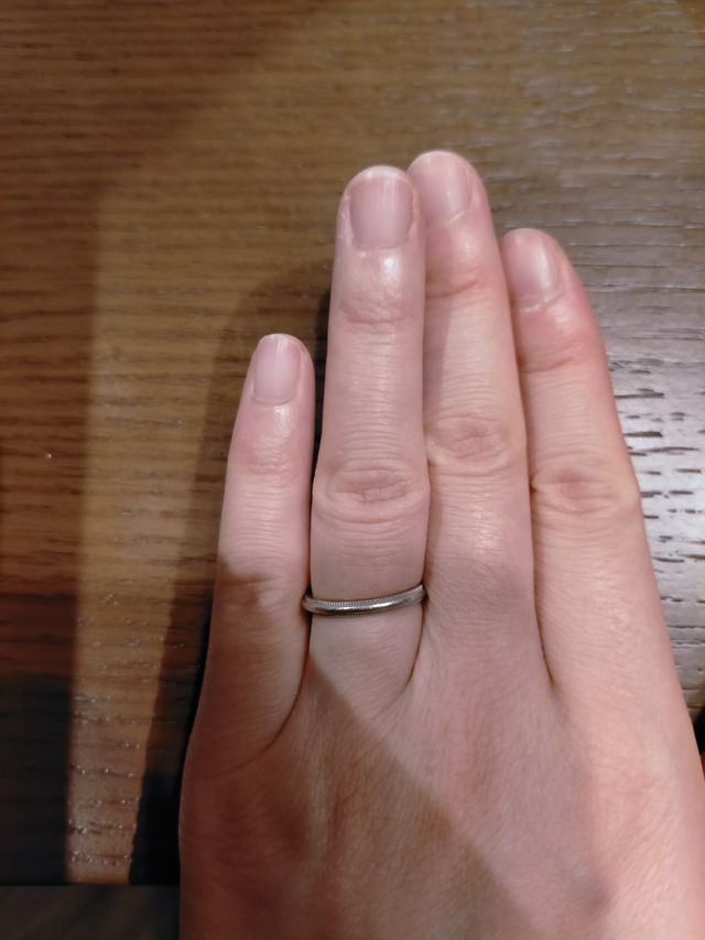 女性側が付けている写真です。