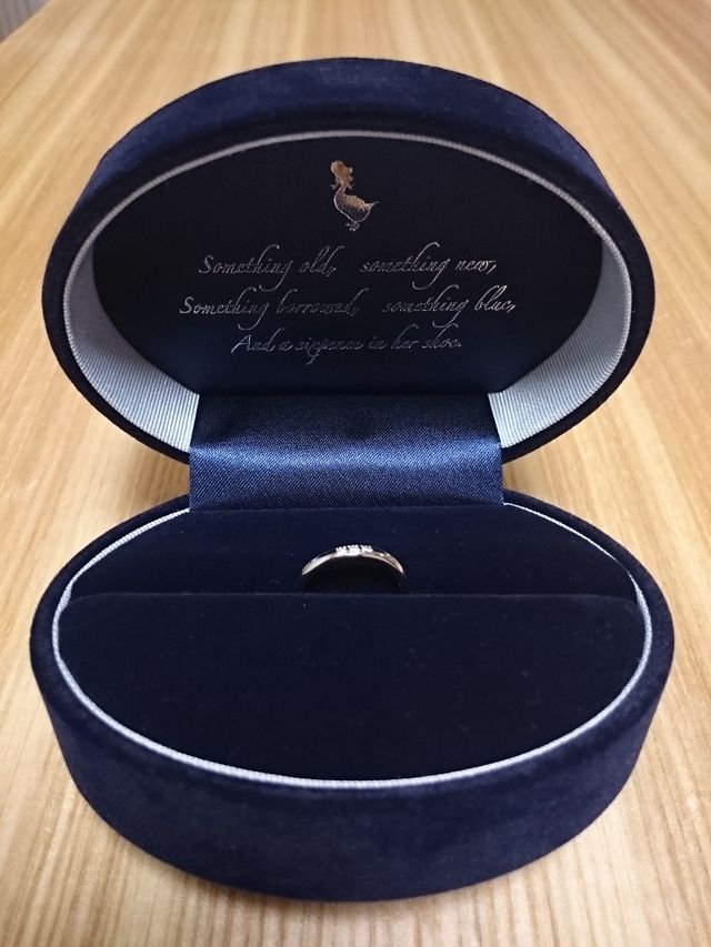 ネイビーのビロードのケースです