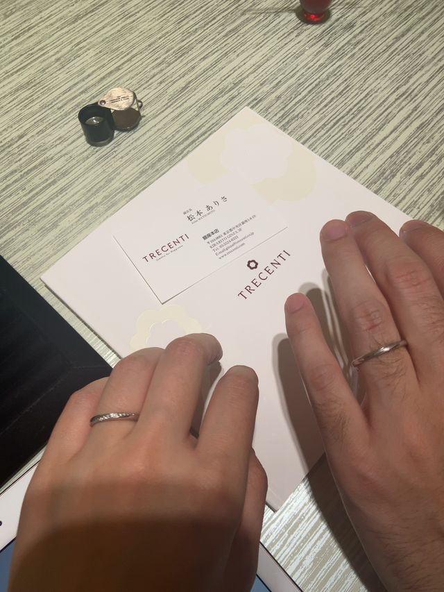 着用時の写真です。
上品さが感じられました。