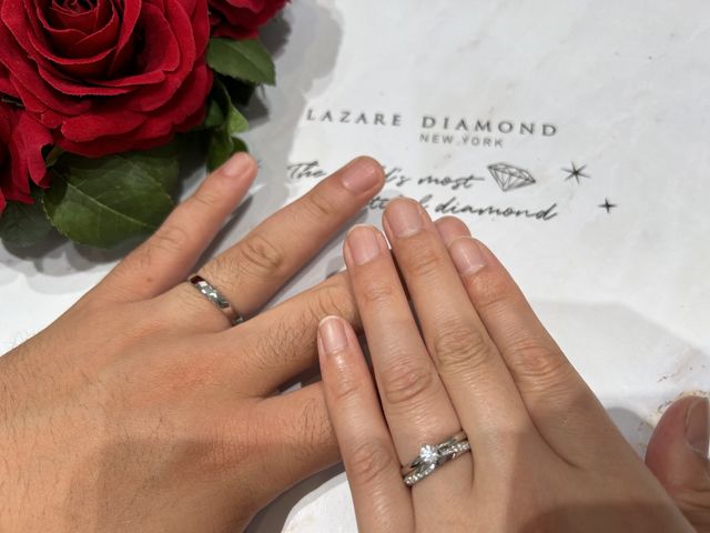 以前購入した婚約指輪とともに。