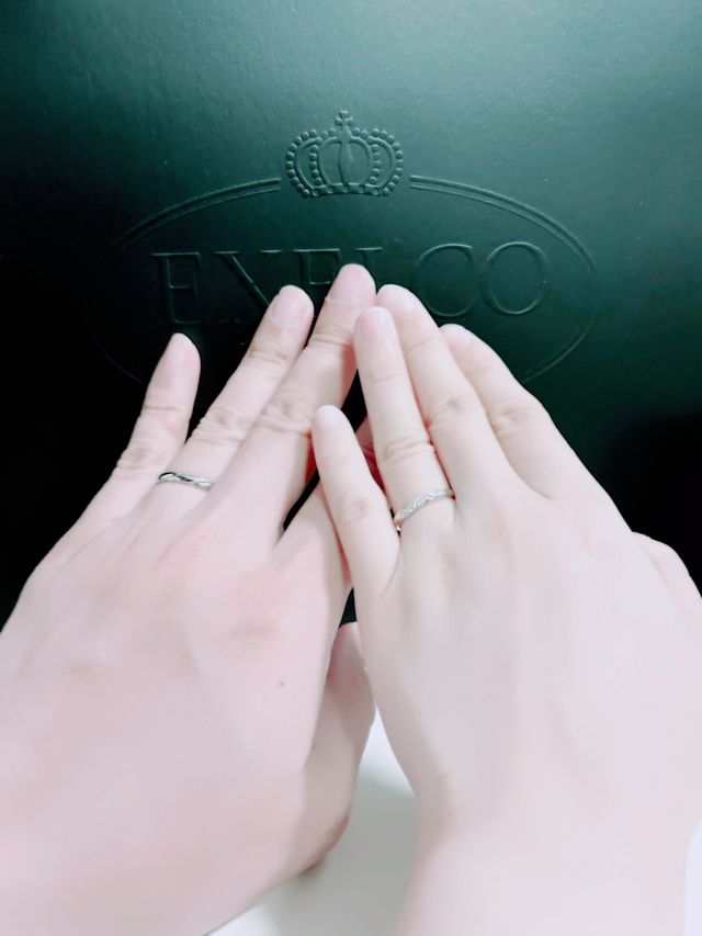 この度エクセルコさんで結婚指輪を購入しましたがとてもいいです