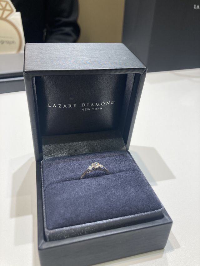 指輪を受け取った時の写真