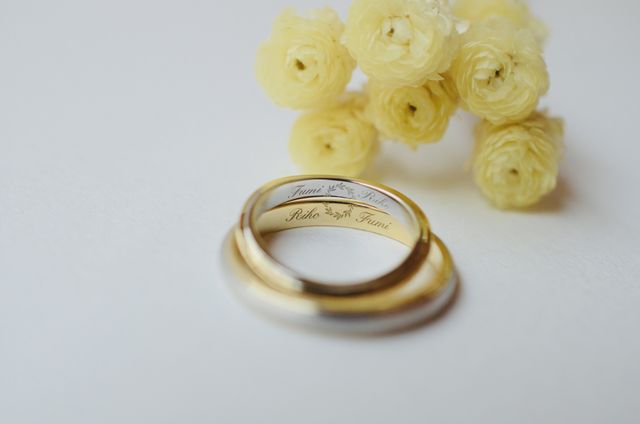 名前と月桂樹の刻印
グリッター加工