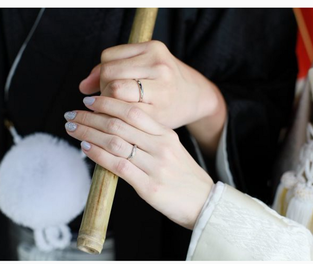 婚約指輪で前撮り時のものです