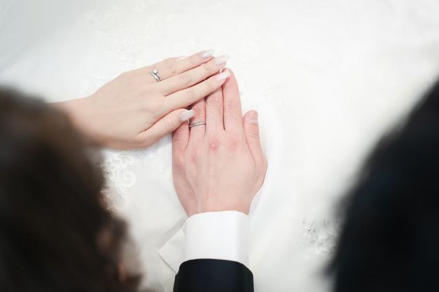 結婚式の前撮り写真にて