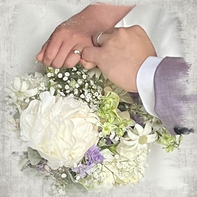 結婚式の前撮りでの写真です。